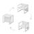 Set table convertible en banc et 2 chaises évolutives Blanc+Gris 5 - vertbaudet enfant 