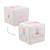 Tabouret pouf en velours imprimé et bois peppa pig Beige / cœur+Beige / cube 12 - vertbaudet enfant 
