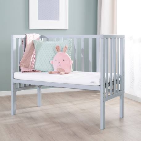 Berceau cododo 2en1 avec matelas et accessoires safe asleep Blanc+Gris taupe 8 - vertbaudet enfant 