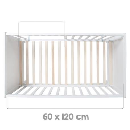 Lit bébé 2en1 cododo et lit indépendant universel Blanc+Gris taupe 5 - vertbaudet enfant 