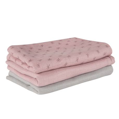 Lot de 3 langes en coton bio lil planet Bleu clair et gris argenté+Gris argenté+Rose pastel et gris argenté+Vert givré et gris argenté 13 - vertbaudet enfant 
