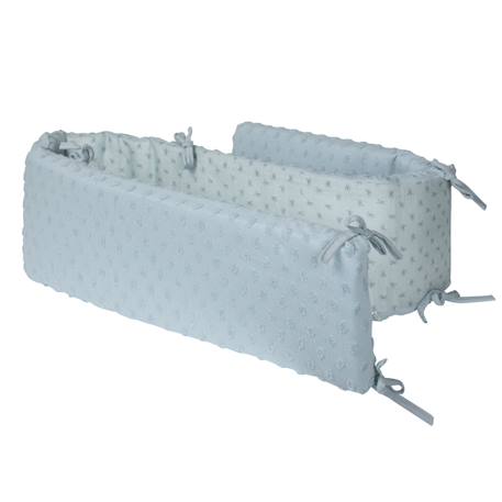 Tour de lit bébé déhoussable en coton bio lil planet Bleu clair/ bleu ciel+Gris argenté+Rose pastel+Vert givré 1 - vertbaudet enfant 