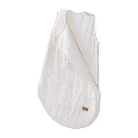 Gigoteuse sans manches en coton bio à pois en relief seashells Bleu indigo+Écru 9 - vertbaudet enfant 