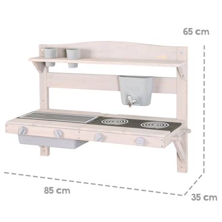 Cuisine extérieure à suspendre en bois fsc® + 2 gobelets Gris+Teck 5 - vertbaudet enfant 