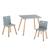 Set table et 2 chaises enfant avec pieds en bois massif Blanc+Blanc et naturel+Gris et naturel 12 - vertbaudet enfant 