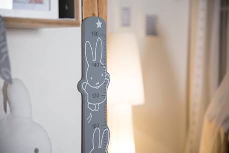 Toise murale miffy - échelle de 70 à 150 cm Blanc - bleu / pat' patrouille+Blanc - rose / peppa pig+Gris - blanc / miffy 16 - vertbaudet enfant 