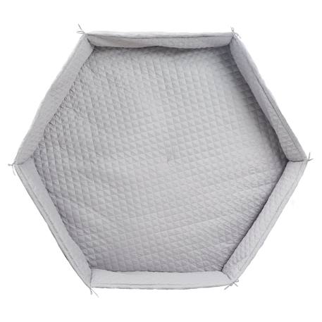 Tapis de parc bébé hexagonal roba style - rembourrage latéral sécurisé Bleu clair / ciel+Gris argenté+Rose / mauve+Vert givré 5 - vertbaudet enfant 