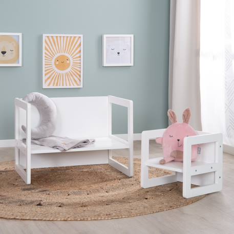 Set table convertible en banc et 1 chaise évolutive Anthracite+Beige+Blanc+Gris 14 - vertbaudet enfant 