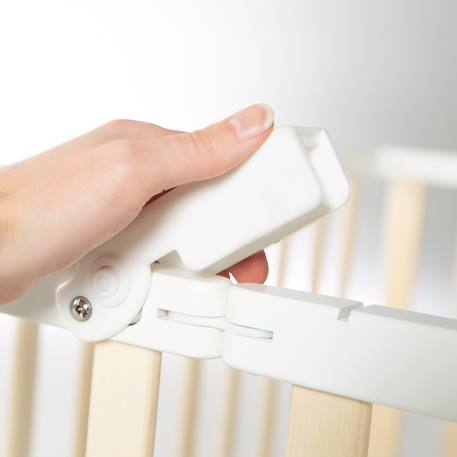 Parc bébé pliant en bois sur roulettes à freins Bicolore+Gris taupe 5 - vertbaudet enfant 