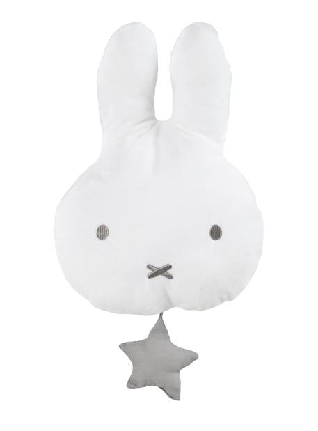 Peluche lapin avec mécanisme musical amovible miffy® Blanc et gris 1 - vertbaudet enfant 