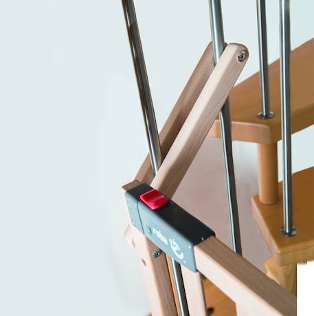 Barrière de sécurité pour escaliers en bois massif avec portillon Naturel 5 - vertbaudet enfant 