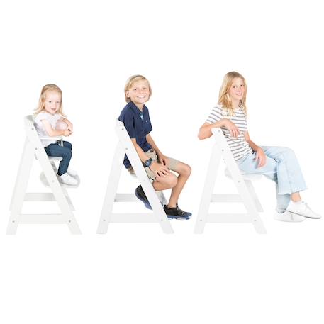 Chaise haute évolutive en bois sit up flex - utilisable jusqu'à la chaise d'adolescent Anthracite+Beige délavé+Blanc+Bois naturel+Cachemire / beige+Gris+Marron+Noir 15 - vertbaudet enfant 