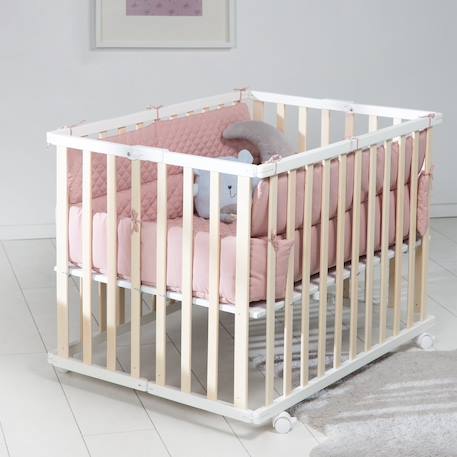 Tapis de parc bébé roba style Gris argenté+Rose / mauve+Vert givré 8 - vertbaudet enfant 