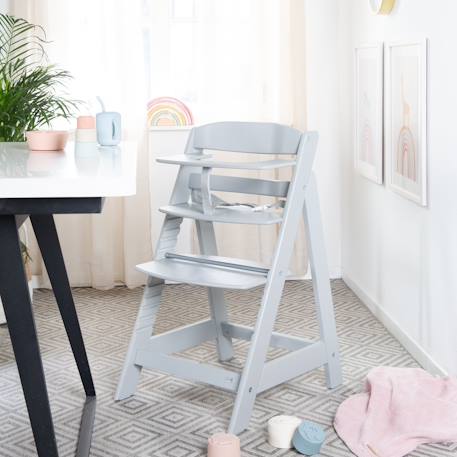 Chaise haute évolutive en bois sit up flex - utilisable jusqu'à la chaise d'adolescent Anthracite+Beige délavé+Blanc+Bois naturel+Cachemire / beige+Gris+Marron+Noir 32 - vertbaudet enfant 