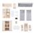 Maison de poupée + 16 pièces de mobilier et 4 poupées Blanc / naturel / gris 5 - vertbaudet enfant 