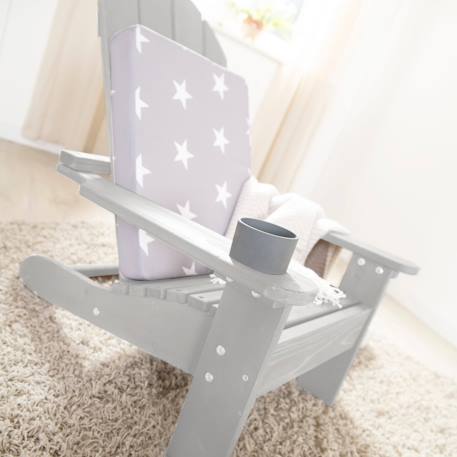 Chaise de détente pour enfant en bois fsc® avec porte-gobelet Gris 4 - vertbaudet enfant 