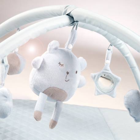 Tapis d'éveil avec arches et 5 jouets suspendus roba style Bleu clair - ourson benny+Gris argenté - ourson sammy+Rose - lapin lily 6 - vertbaudet enfant 