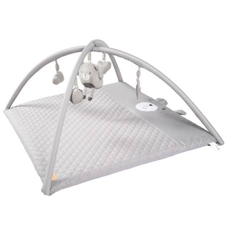 Tapis d'éveil avec arches et 5 jouets suspendus roba style Bleu clair - ourson benny+Gris argenté - ourson sammy+Rose - lapin lily 7 - vertbaudet enfant 