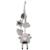 Portique d'éveil en bois massif + 5 pendentifs roba style Blanc - gris+Blanc - rose 4 - vertbaudet enfant 