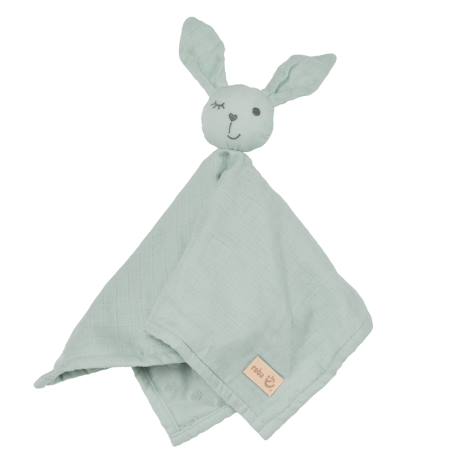Doudou lapin en coton bio lil planet Rose pastel+Vert givré 9 - vertbaudet enfant 