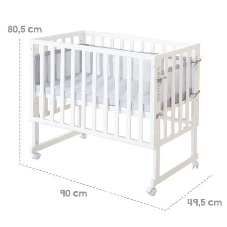 Berceau cododo 3en1 avec matelas et accessoires roba style Blanc / gris+Gris taupe 4 - vertbaudet enfant 