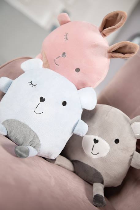 Peluche et coussin réconfortant pour bébé lil cuties Gris argenté / ourson 5 - vertbaudet enfant 