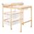 Table à langer avec baignoire coulissante + matelas à langer déperlant Bois naturel / blanc 1 - vertbaudet enfant 