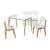 Chaise à dossier arrondi en bois massif Blanc et naturel 2 - vertbaudet enfant 