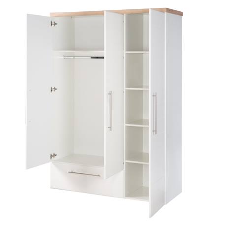 Chambre bébé évolutive complète avec soft-close nele Blanc / chêne artisan 6 - vertbaudet enfant 