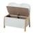 Banc-coffre à jouets en bois massif à fermeture douce Blanc et naturel 3 - vertbaudet enfant 