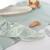Set de 3 bavoirs en coton bio + 3 langes + 1 serviette doudou lil planet Bleu clair - gris / ourson+Gris argenté - bleu / ourson+Rose pastel - gris / lapin+Vert givré - gris / lapin 20 - vertbaudet enfant 
