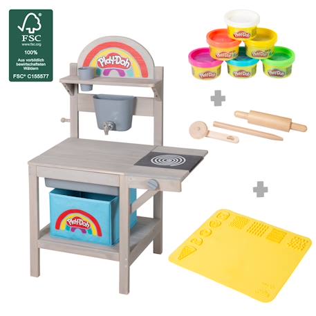 Cuisine extérieure enfant avec 6 pâtes à modeler Play-Doh et accessoires MULTICOLORE 1 - vertbaudet enfant 