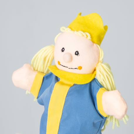 Ensemble de 6 marionnettes à main en tissu punch et judy Rouge, bleu et jaune 5 - vertbaudet enfant 