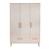 Armoire bébé 3 portes et 2 tiroirs à fermeture douce jil Cashmere / décor châtaignier 3 - vertbaudet enfant 