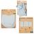 Set de 3 bavoirs en coton bio + 3 langes + 1 serviette doudou lil planet Bleu clair - gris / ourson+Gris argenté - bleu / ourson+Rose pastel - gris / lapin+Vert givré - gris / lapin 4 - vertbaudet enfant 