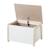 Banc coffre à jouets en bois massif avec fermeture amortie Blanc - naturel 3 - vertbaudet enfant 