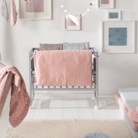 Parure de lit bébé et enfant en coton bio 2 pièces lil planet Bleu clair+Gris argenté+Rose pastel+Vert givré 14 - vertbaudet enfant 