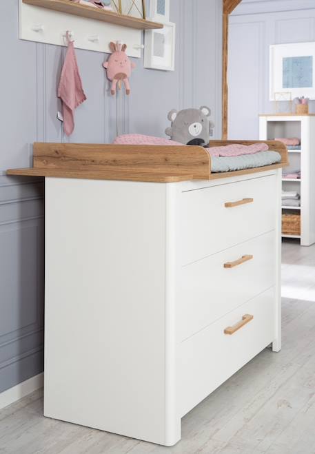 Chambre bébé évolutive complète avec soft-close ava Blanc / chêne artisan 6 - vertbaudet enfant 