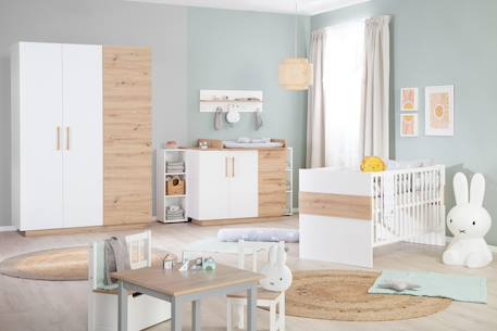 Chambre bébé évolutive complète avec soft-close lion Blanc / chêne artisan 2 - vertbaudet enfant 