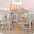 Set table et 2 chaises enfant aspect bois woody Blanc / aspect bois+Gris taupe / aspect bois 8 - vertbaudet enfant 