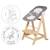 Chaise haute évolutive born up avec transat inclinable sternenzauber Blanc - grandes étoiles+Gris taupe - lapin miffy+Naturel - petites étoiles 16 - vertbaudet enfant 