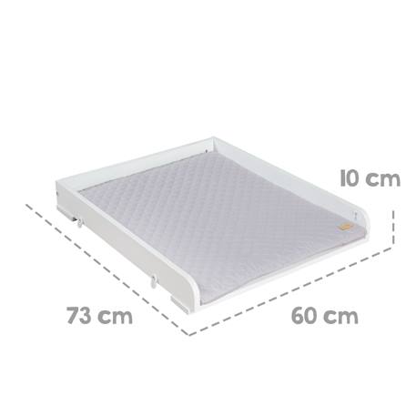 Plan à langer pour lave-linge + matelas à langer déperlant roba style Blanc / gris argenté 3 - vertbaudet enfant 