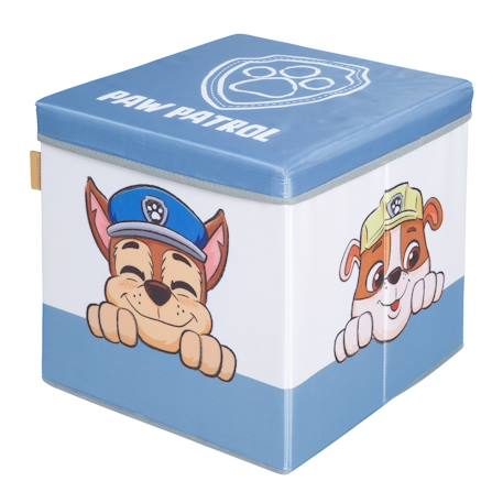 Table d'activités + 1 tabouret cube avec rangement pat' patrouille Bleu - gris 4 - vertbaudet enfant 