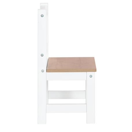 Set table et 2 chaises enfant aspect bois woody Blanc / aspect bois+Gris taupe / aspect bois 6 - vertbaudet enfant 