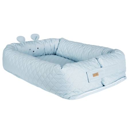 Réducteur de lit 3 en 1 tissu déperlant roba style Bleu clair / ourson+Gris argenté / ourson+Rose pastel / lapin 1 - vertbaudet enfant 