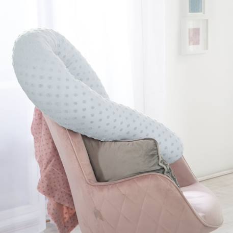 Coussin d'allaitement en coton bio lil planet Bleu clair/ bleu ciel+Gris argenté+Rose pastel+Vert givré 3 - vertbaudet enfant 