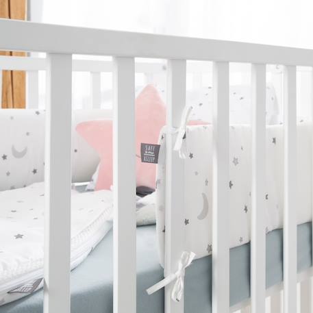Lit évolutif avec matelas et accessoires complets sternenzauber grau Blanc / gris+Gris taupe / blanc 10 - vertbaudet enfant 