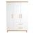 Armoire bébé 3 portes et 2 tiroirs à fermeture douce finn Blanc / chêne doré 3 - vertbaudet enfant 