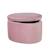 Pouf coffre ovale en bois et velours - tabouret avec rangement lil sofa Bleu clair+Gris argenté+Rose pastel 13 - vertbaudet enfant 