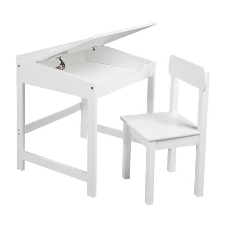Bureau d'écolier avec rangement intégré et chaise Blanc 5 - vertbaudet enfant 